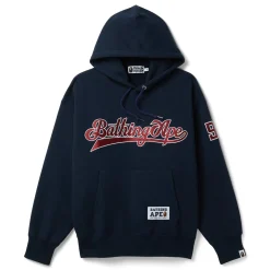 A Bathing Ape Baseball Logo Relaxed Fit Pullover Hoodie