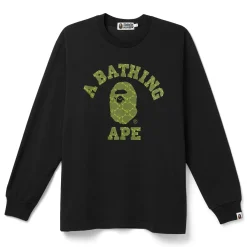 A Bathing Ape College Monogram College Relaxed Fit Longsleeve Tee