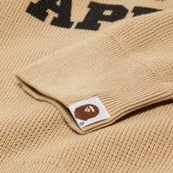 A Bathing Ape College Waffle Crewneck Sweater