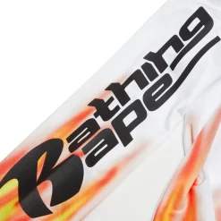 A Bathing Ape Flame Pattern Multilogo Relaxed Fit Football Jersey