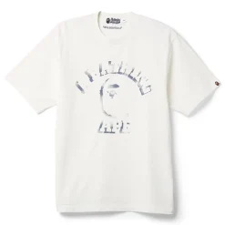 A Bathing Ape Garment Dye Spray Print College Relaxed Fit Tee