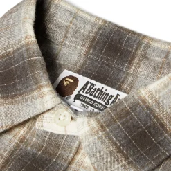 A Bathing Ape Head One Point Flannel Check Shirt