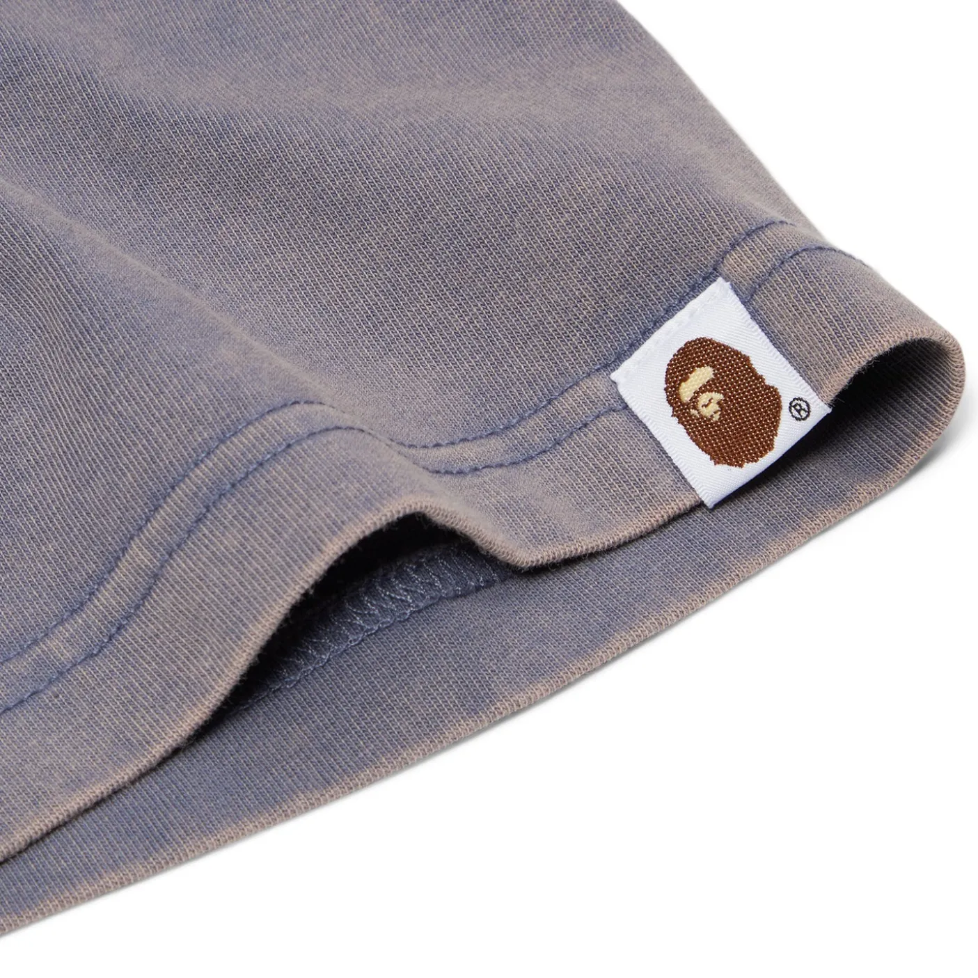 A Bathing Ape Heavy Washed Logo Relaxed Fit Tee