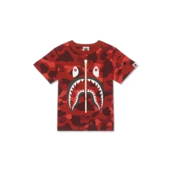 A Bathing Ape Kids Color Camo Shark Tee