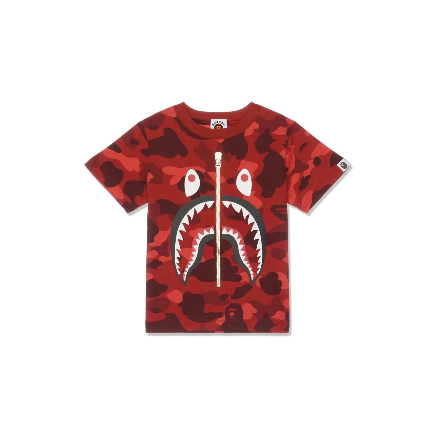 A Bathing Ape Kids Color Camo Shark Tee