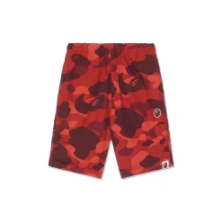 A Bathing Ape Kids Color Camo Ape Head One Point Beach Shorts
