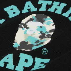 A Bathing Ape Map Camo College Relax Fit Crewneck Sweatshirt