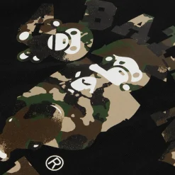 A Bathing Ape Map Camo College Milo Tee