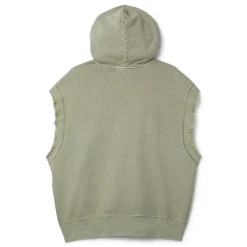 A Bathing Ape Studded Garment Dye Logo Sleeveless Pullover Hoodie