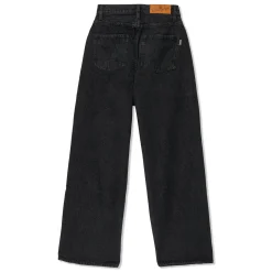 A Bathing Ape Womens Crystal Stone Shark High Waist Denim Pants