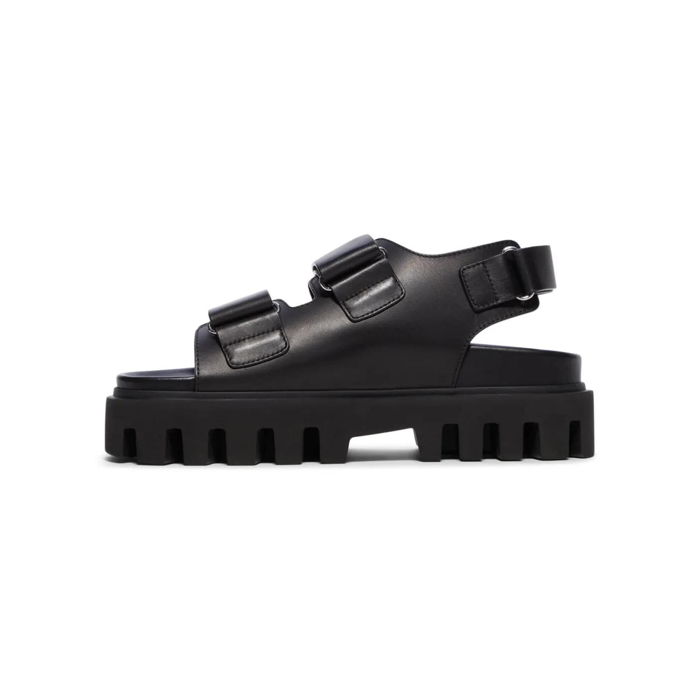 Alexander McQueen Leather Dual-Grip Platform Sandals