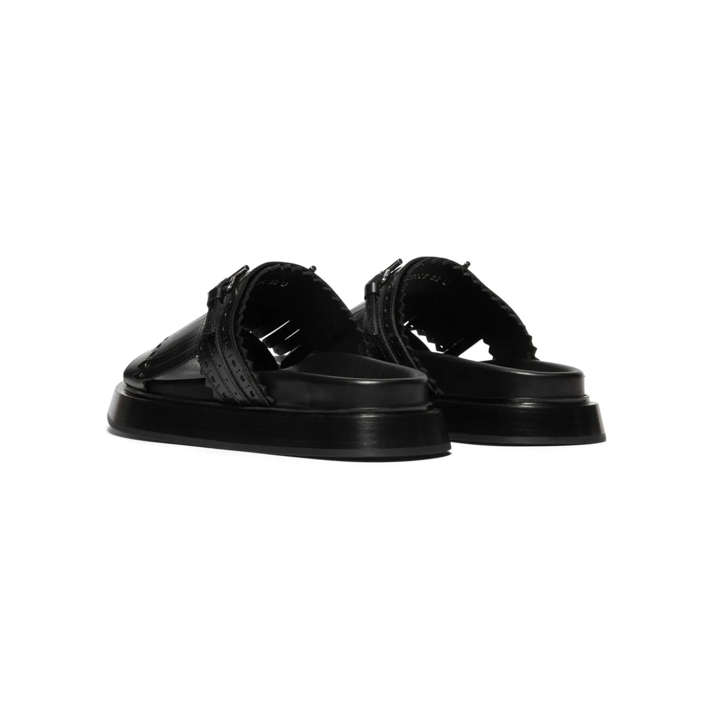 Alexander McQueen T-Bar Fringed Slides