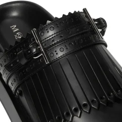Alexander McQueen T-Bar Fringed Slides