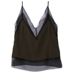 AMI Top In Two Fabrics