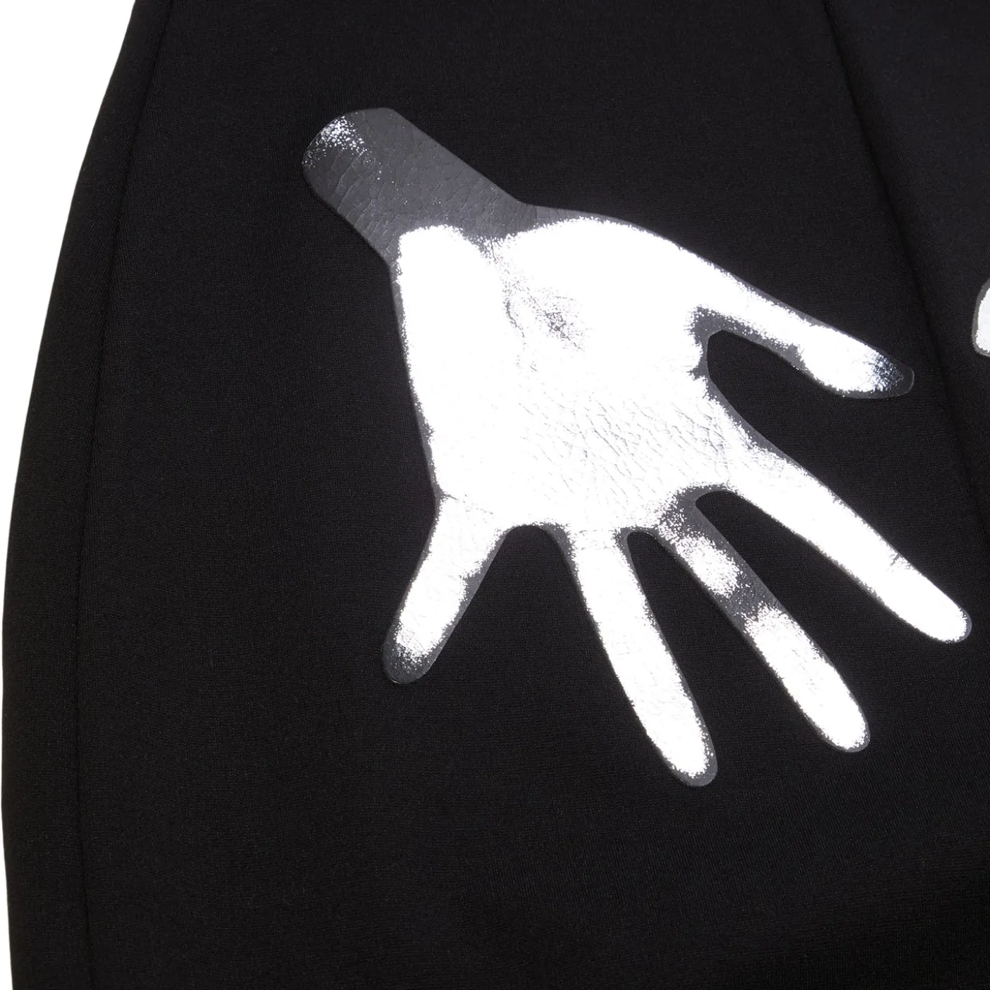 AREA Handprint Long Sleeve Midi Dress