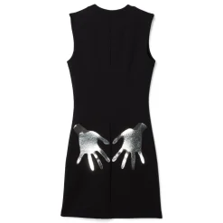AREA Handprint Sleeveless Mini Dress