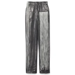 AREA Metallic Fringe Straight Leg Jean