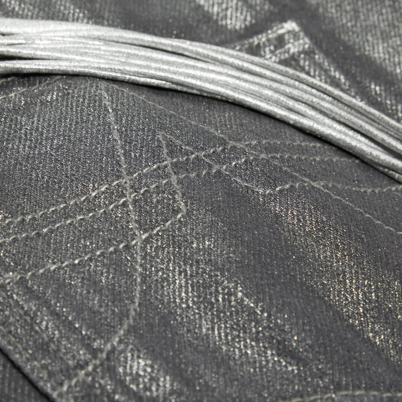 AREA Metallic Fringe Straight Leg Jean