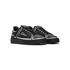 Balmain B-Court-Printed Balmain Calfskin