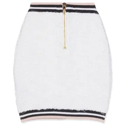 Balmain Buttoned Maze Monogram Skirt