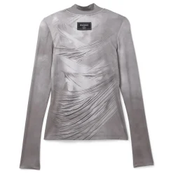 Balmain Draped Print Trompe L'oeil T-shirt