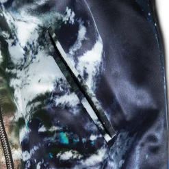 Balmain Earth & Stars Print Zipped Varsity Jacket