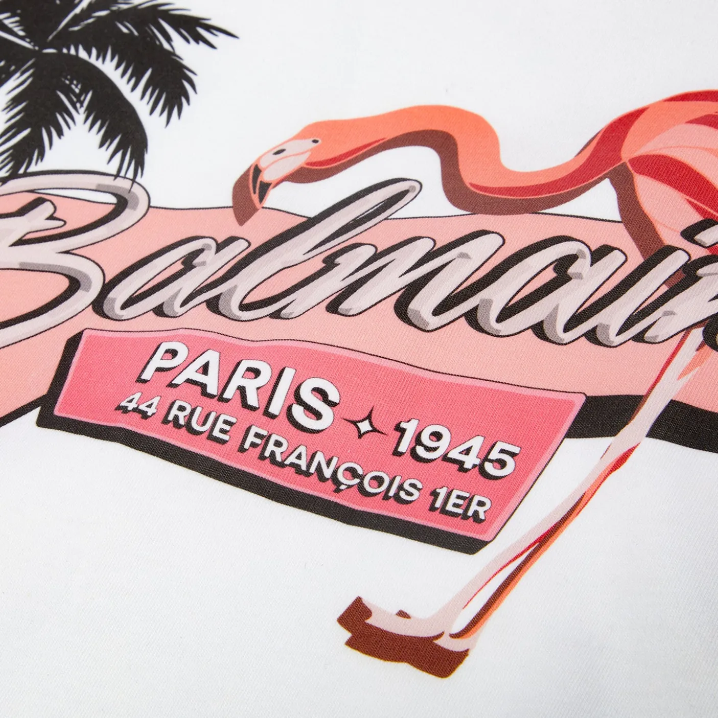 Balmain Flamingo Print T-Shirt