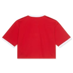 Balmain Fraise Print Crop T-Shirt