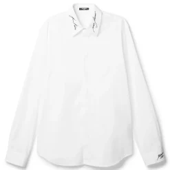 Balmain Love Letter Embroidered Button-Up Shirt