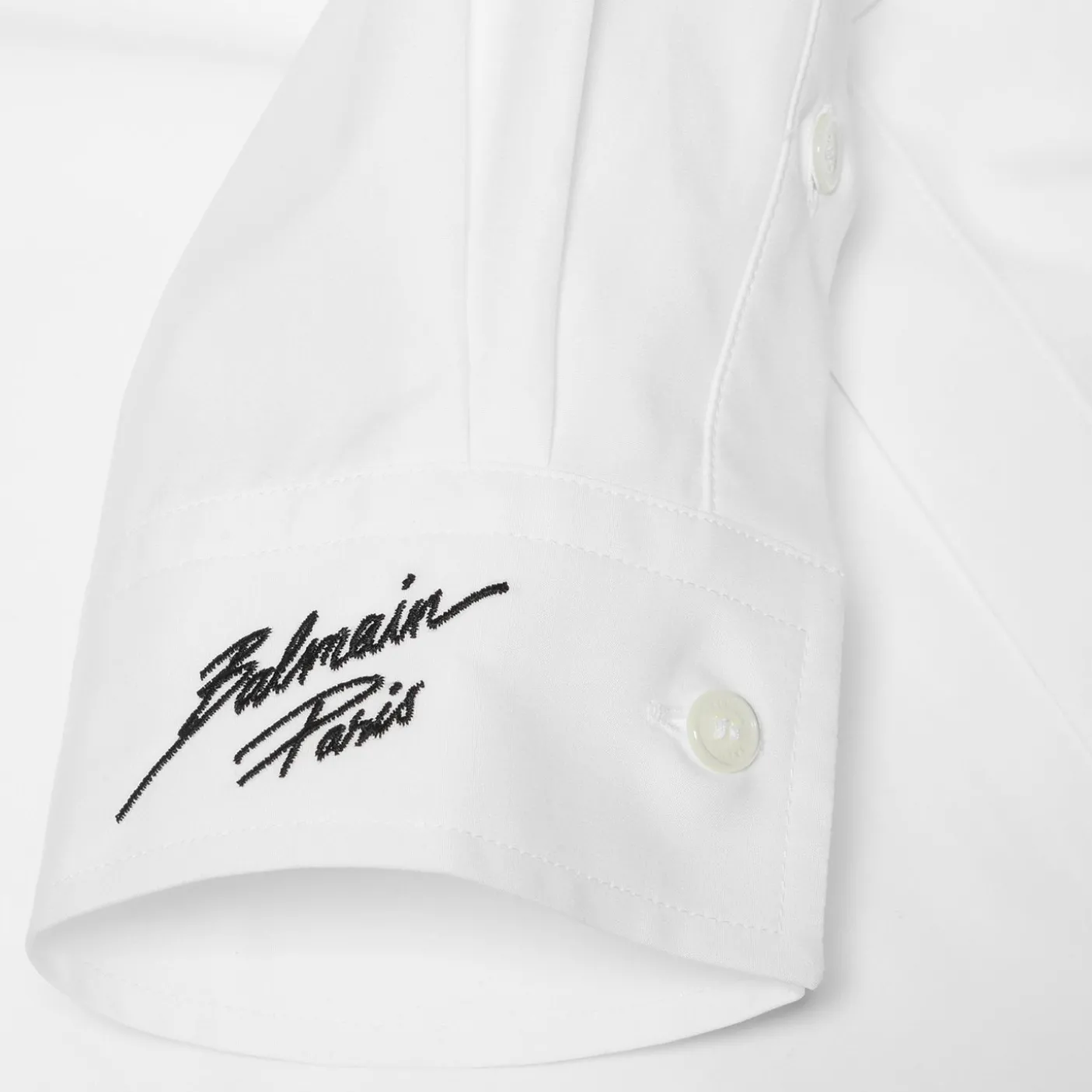 Balmain Love Letter Embroidered Button-Up Shirt