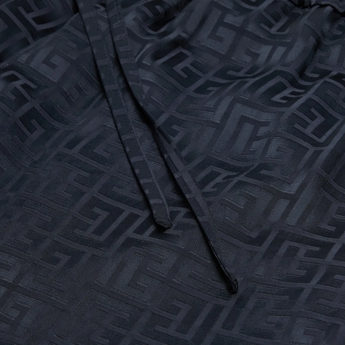 Balmain Monogram Satin Jacquard Straight Pants