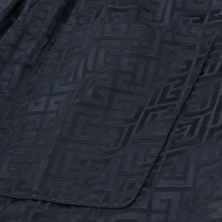 Balmain Monogram Satin Jacquard Straight Pants