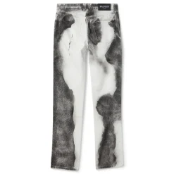 Balmain Moon Print Regular-Fit Denim Jeans