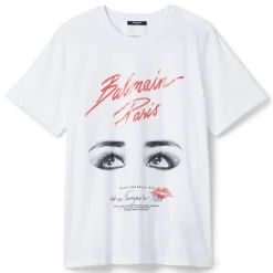 Balmain Pairs Eyes Print T-Shirt