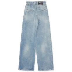 Balmain Pleated Denim Jeans