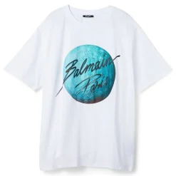 Balmain Printed Paris & Planet T-Shirt
