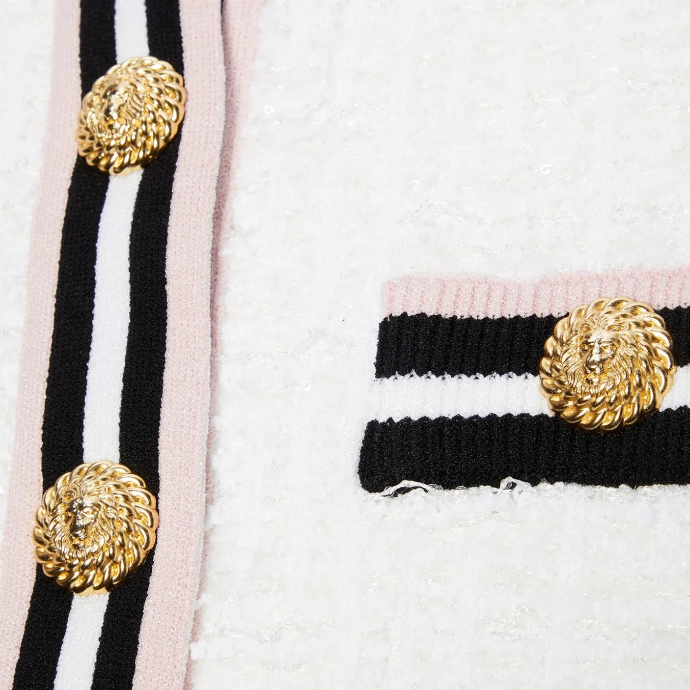 Balmain Short Sleeve Buttoned Maze Monogram Cardigan