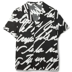 Balmain Twill Love Letter Short Sleeve Pyjama Shirt