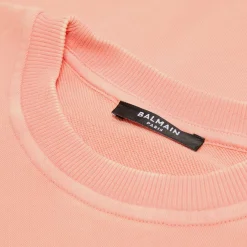 Balmain Vintage Logo Embroidery Cropped Sweatshirt