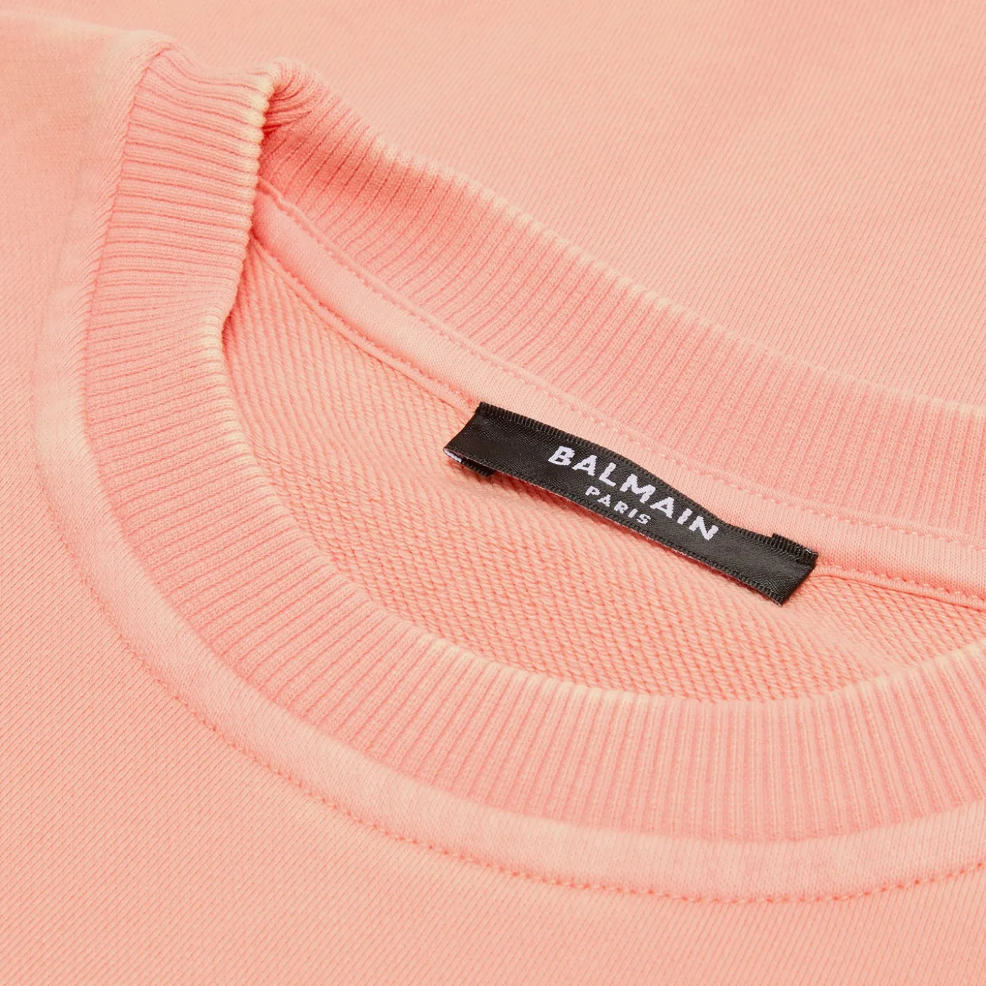 Balmain Vintage Logo Embroidery Cropped Sweatshirt