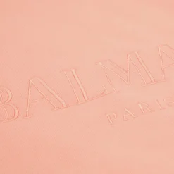 Balmain Vintage Logo Embroidery Cropped Sweatshirt