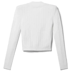 Balmain V-Neck Cropped Knit Cardigan