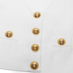 Balmain V-Neck Cropped Knit Cardigan