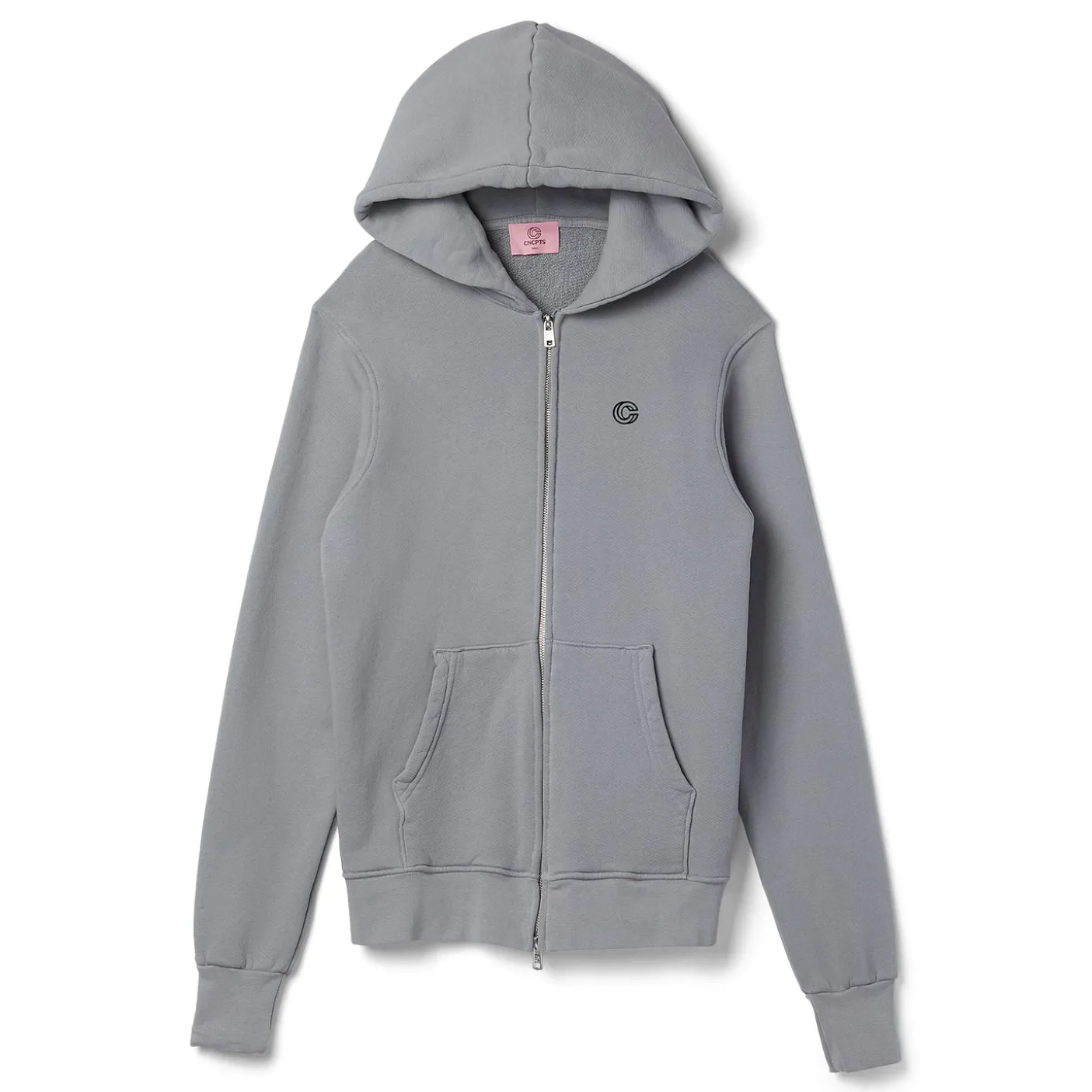 CNCPTS Flocked Logo Zip Hoodie