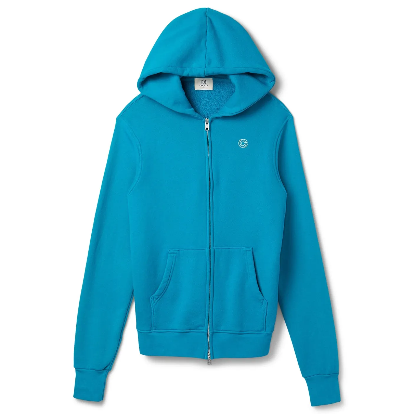 CNCPTS Flocked Logo Zip Hoodie