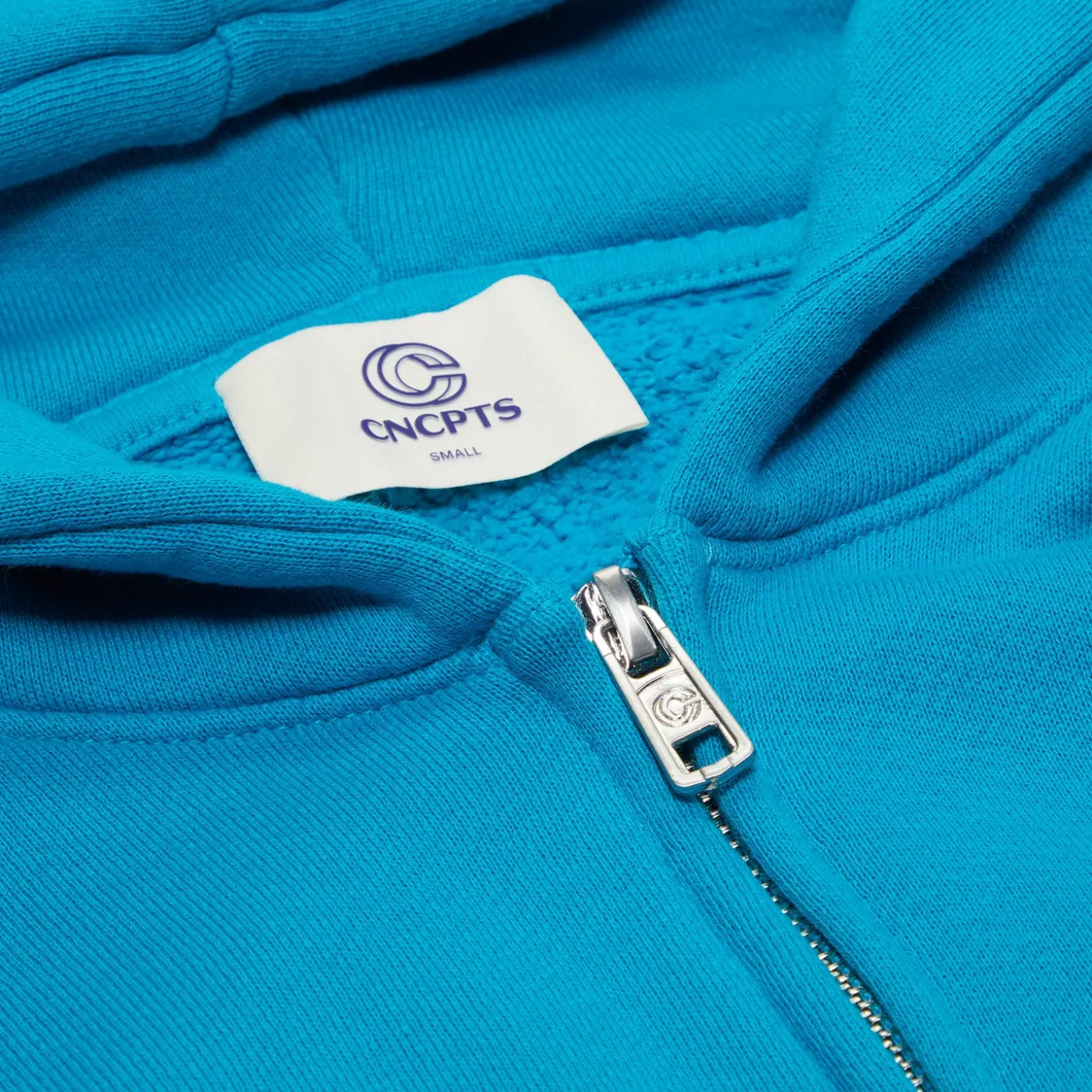 CNCPTS Flocked Logo Zip Hoodie