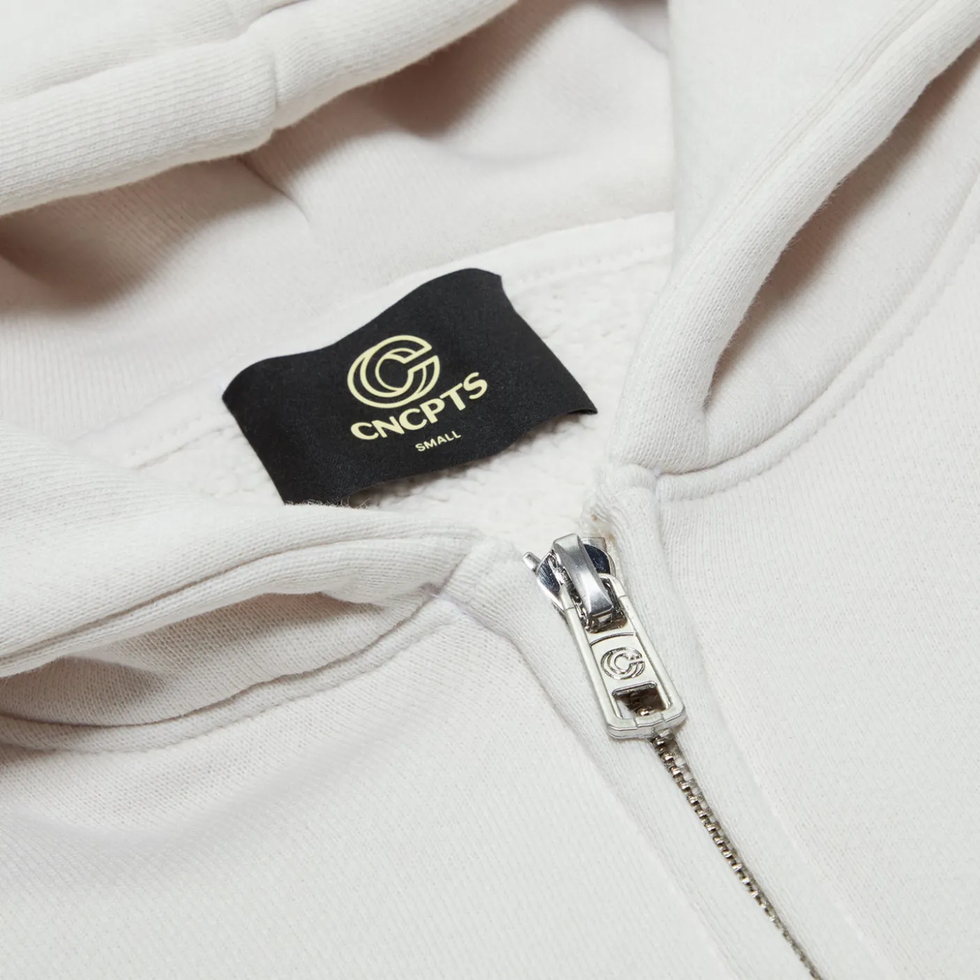 CNCPTS Flocked Logo Zip Hoodie