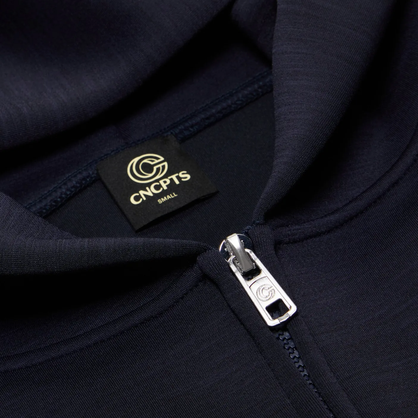 CNCPTS Melange Neoprene Zip Hoodie