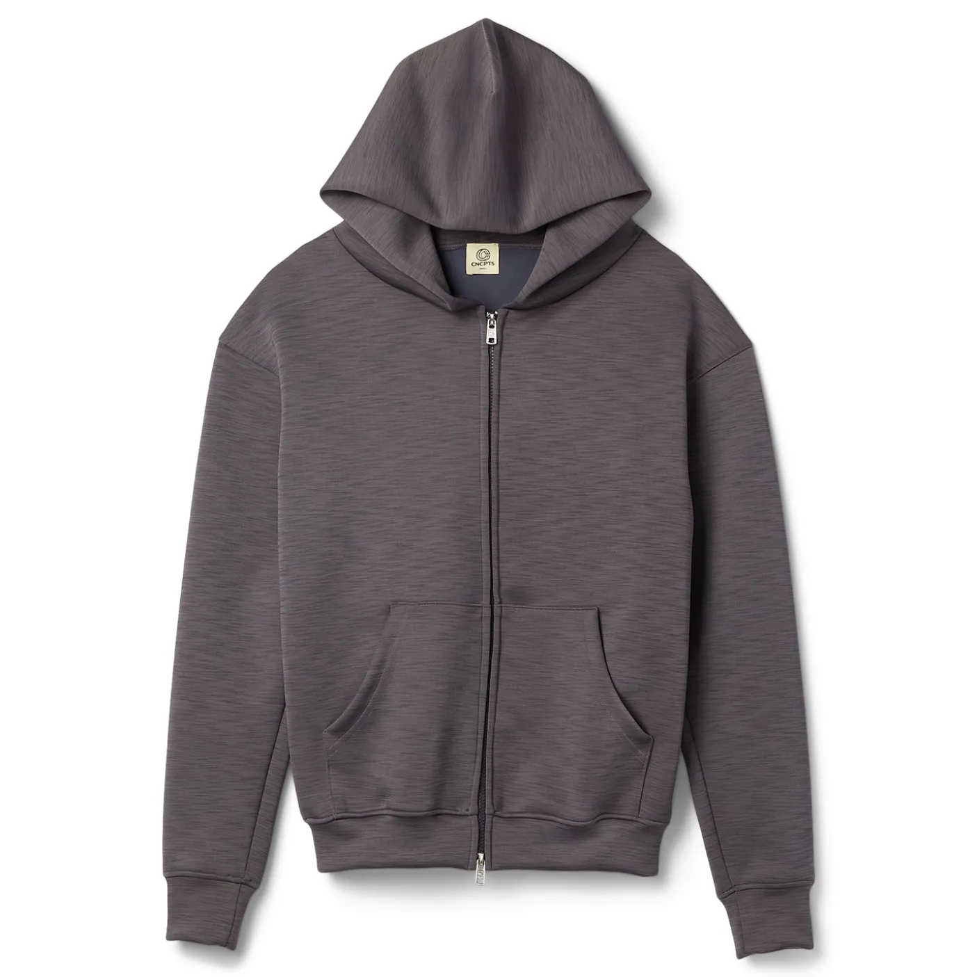 CNCPTS Melange Neoprene Zip Hoodie