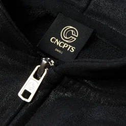 CNCPTS Metallic Coated Zip Up Hoodie